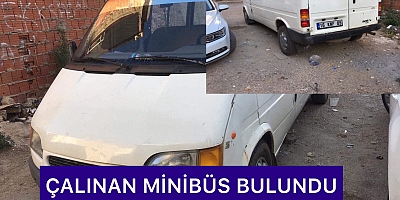 ÇALINAN MİNİBÜS BULUNDU