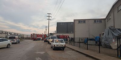 Cam fabrikasında yangın 