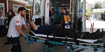 ÇATIDAN KOPAN SAC PARÇASI KAFASINA DÜŞTÜ