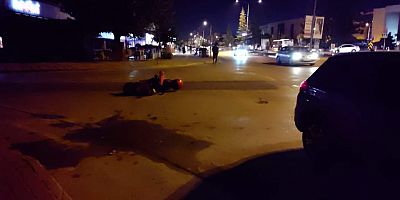 CİP İLE ELEKTİRİKLİ BİSİKLETİN KARIŞTIĞI KAZADA 2 KİŞİ YARANDI