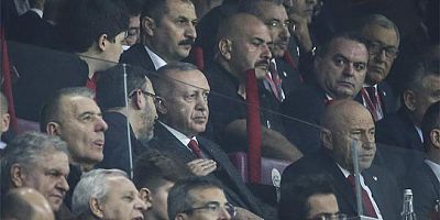 Cumhurbaşkanı Erdoğan, Türkiye-İzlanda maçında