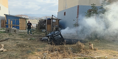 Cumhuriyet Mahallesi’nde Küçük Çaplı Yangın