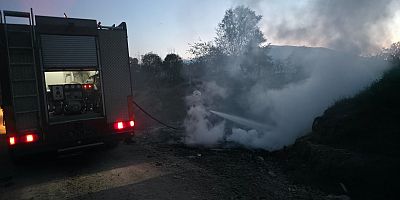 Dere kenarında yakılan çöpler paniğe neden oldu