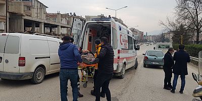 Devrilen şarjlı bisikletin sürücüsü yaralandı