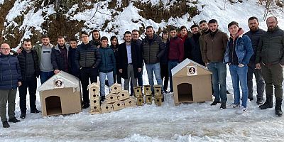 DOĞADAKİ HAYVANLARA BARINAK VE YİYECEK BIRAKTILAR