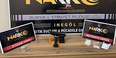 Durdurulan araçtaki uyuşturucu yakalandı