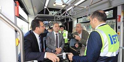 EKREM İMAMOĞLU İNEGÖL'DEN GİDEN METROBÜSLERİ TEST ETTİ