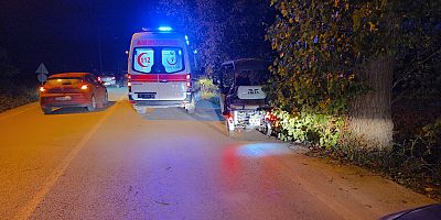 Elektrikli triportör devrildi: 2 kişi yaralandı