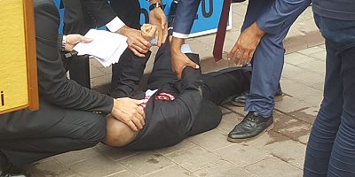 ENGELLİ GENÇ TÖREN ALANINDA BAYILDI