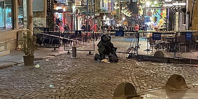 Galata Kulesi yakınında fünyeyle patlatılan şüpheli çantadan cips ve kağıt havlu çıktı