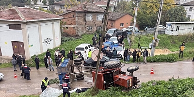 Gemlik Belediyesi'ne ait traktör kaza yaptı: 1 ölü