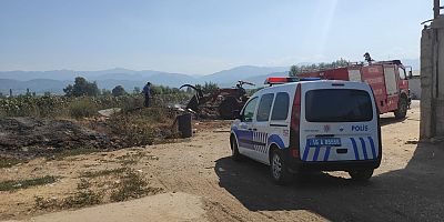 GÜBRELİK ALANDA YANGI ÇIKTI