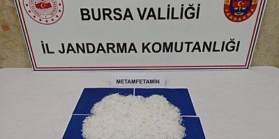 Gürsu’da iş yerinde 1 kilo 935 gram metamfetamin ele geçirildi