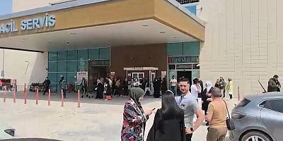 Hastanede deprem panik anları