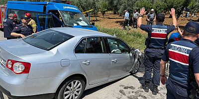 Hatalı sollama yapan otomobil jandarma ekibiyle çarpıştı: 1 Kişi Hayatını Kaybetti 2 Kişi yaralı