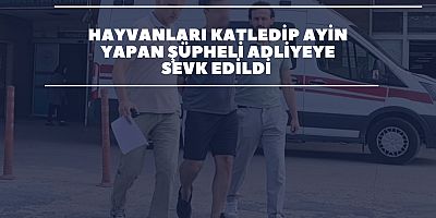 Hayvanları katledip ayin yapan şüpheli adliyeye sevk edildi