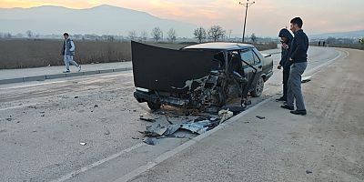 İnegöl Akhisar-Alanyurt Yolunda Korkutan Kaza