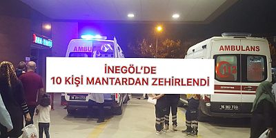 İNEGÖL’DE 10 KİŞİ MANTARDAN ZEHİRLENDİ
