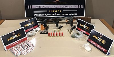 İnegöl'de 120 polisle dev uyuşturucu operasyonu