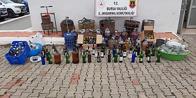 İnegöl’de 571 litre kaçak alkol ele geçirildi