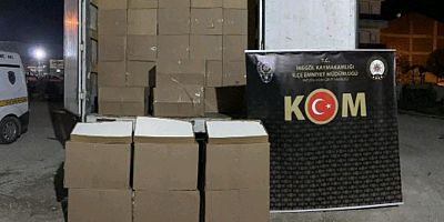 İnegöl'de 9 milyon 450 bin makaron ele geçirildi