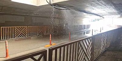 İnegöl'de alt geçit göle döndü 