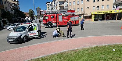 İnegöl’de Anafartalar Caddesi’nde Doğalgaz Borusu Patladı