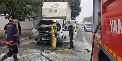 İnegöl’de araç alevlere teslim oldu