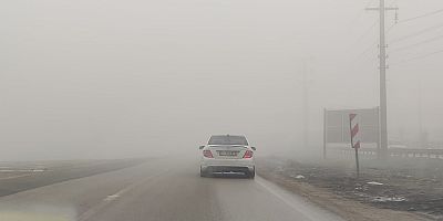 İnegöl’de bazı yollarda yoğun sis etkili oldu