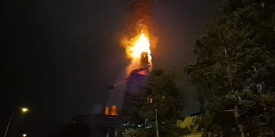 İnegöl'de bir fabrikanın siloları yandı