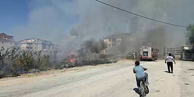 İnegöl’de Boş Arazide Yangın: Araçlar Son Anda Kurtarıldı
