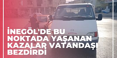 İnegöl'de bu noktada yaşanan kazalar vatandaşı bezdirdi 