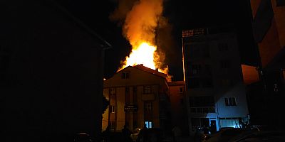 İnegöl’de Çatı Katında Büyük Yangın