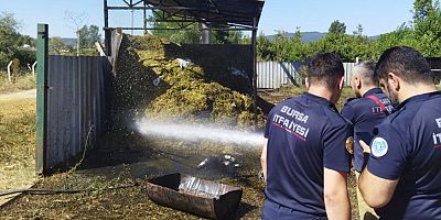 İnegöl’de Çiftlikte Yangın 