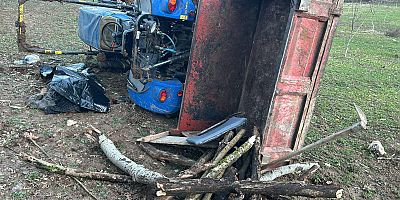 İnegöl’de Devrilen Traktör Sürücüsü Hayatını kaybetti 