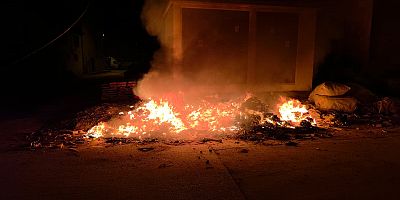 İnegöl’de elektrik trafosu yanında çıkan yangın paniğe neden oldu