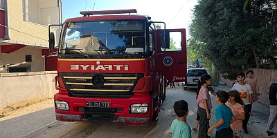 İnegöl’de Evin Arka Bahçesinde Kalas Yangını
