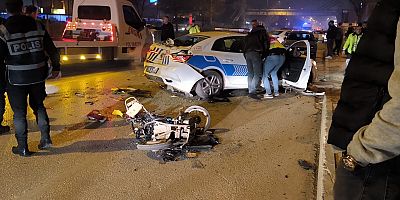 İnegöl'de feci kaza 2'si polis 4 yaralı