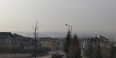 İnegöl'de hava kirliliği böyle görüntülendi 
