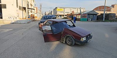 İnegöl’de İki Araç Çarpıştı: 1 Kişi Hafif Yaralandı