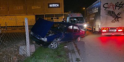 İnegöl’de kontrolsüz kavşakta kaza: 1 yaralı