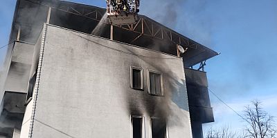 İNEGÖL’DE İNŞAAT ALANINDA YANGIN PANİĞİ