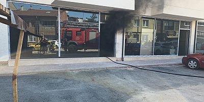 İnegöl’de İş Yeri Deposunda Yangın