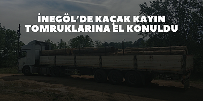 İnegöl’de kaçak kayın tomruklarına el konuldu