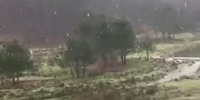 İnegöl'de kar yağışı 