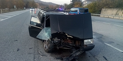 İNEGÖL'DE KAZA; 1 KİŞİ YARALANDI