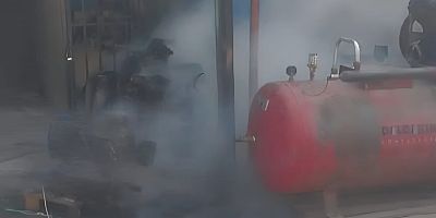 İnegöl’de Kompresör Yangını Paniğe Neden Oldu