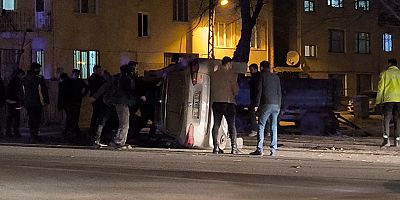 İnegöl’de kontrolden Çıkan otomobil Takla Attı 1 kişi Yaralandı 