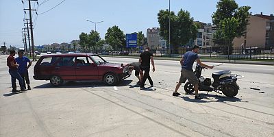 İnegöl'de korkutan kaza 