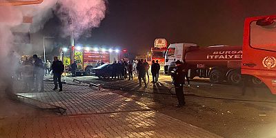 İnegöl’de market deposunda korkutan yangın